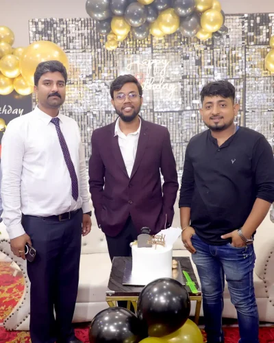 Manoj Dey's birthday celebration at Saxena Events.